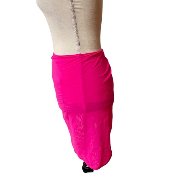 NWT Good American mesh sarong wrap in Hot Pink 002 - Picture 5 of 11